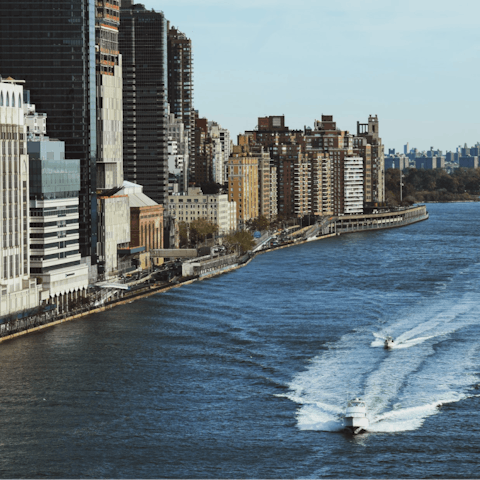 Enjoy views of the East River from your apartment