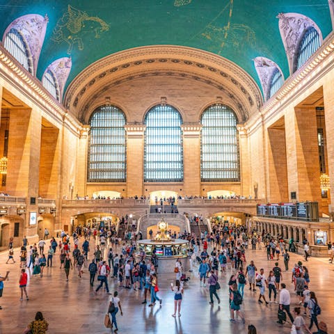 Admire Grand Central Station – just a twenty-one minute walk away
