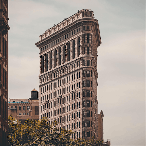 See the Flat Iron Building – a twenty-five minute walk away