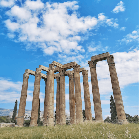 Take a short stroll to the Temple of Olympian Zeus