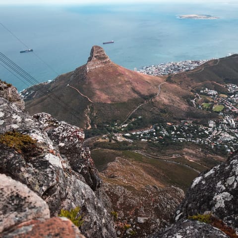 Take in views from Table Mountain Aerial Cableway, a short drive away