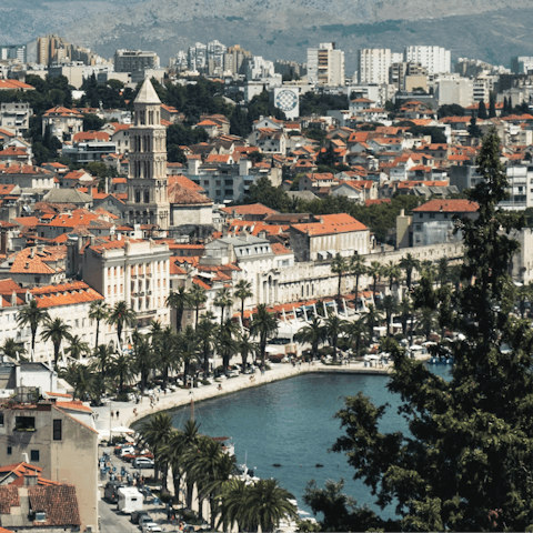 Wander the historic streets of Split – a short drive away