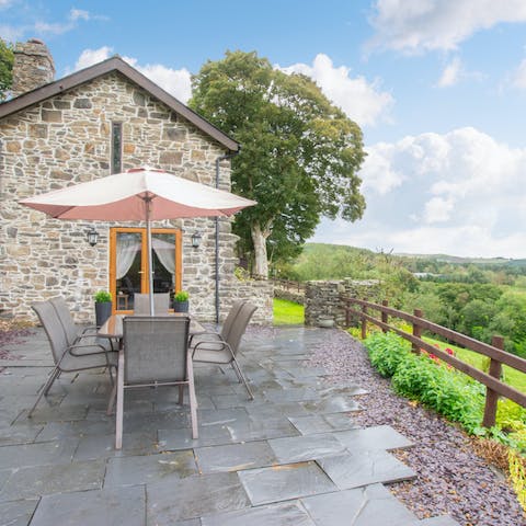Make most of the patio with far-reaching country views