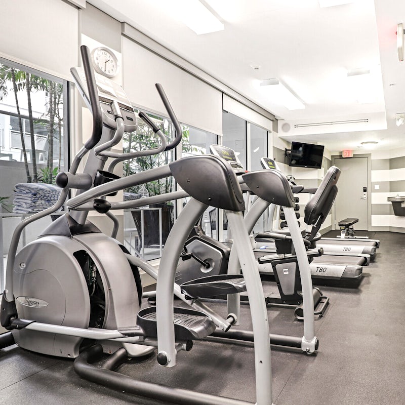 Work off last night's mojitos in the building's gym