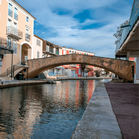 Wander along the canals of Port Grimaud, a ten-minute drive