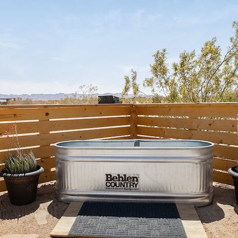 Take a soak in the cowboy tub