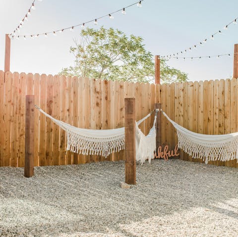Drift off for a nap in the hammocks