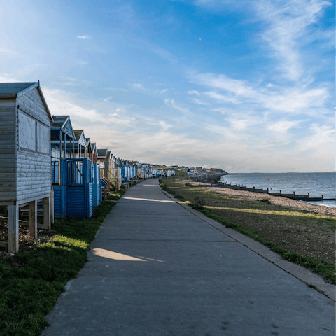 Wander down to Whitstable Beach and enjoy a seaside stroll