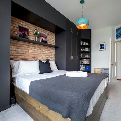 Get a restful night's sleep in the quirky bedroom