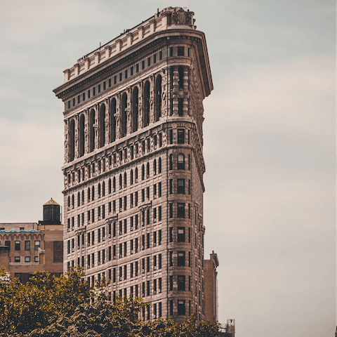 Take some pictures of the Flatiron Building,  a ten-minute stroll from this home