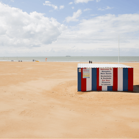Pack up a picnic for a day at Margate Beach, just an eighteen-minute stroll away along the seafront 