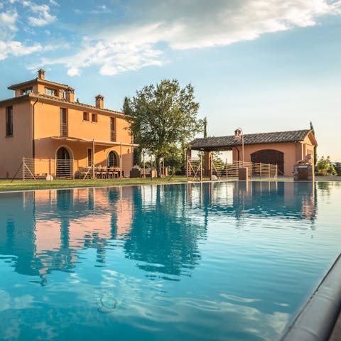 Take a break and refresh yourself in the cool waters of the private pool