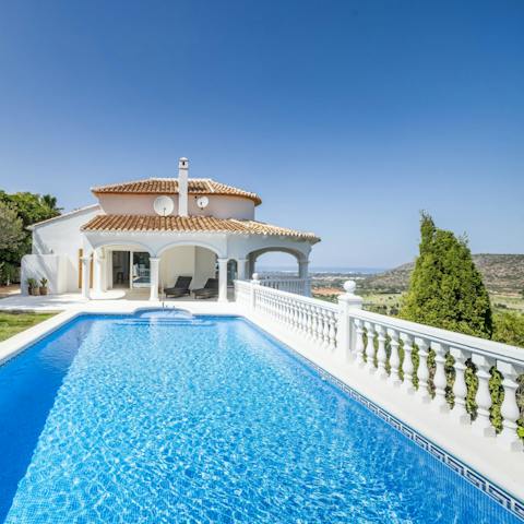 Cool off from the Spanish summer heat in the private pool