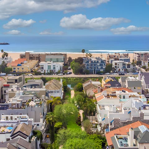 Enjoy mountain views from the rooftop terrace