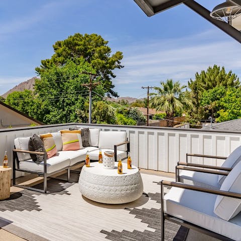 An upstairs porch for drinks after dinner