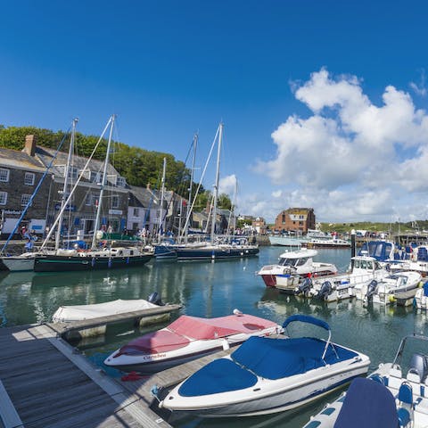 You're mere steps from Padstow harbour
