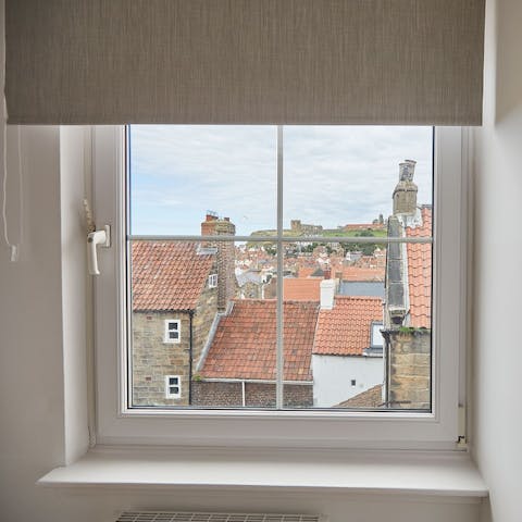Admire the views across the rooftops, towards Whitby Abbey