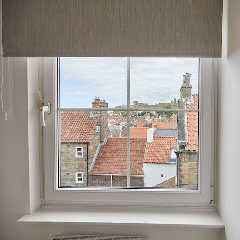 Admire the views across the rooftops, towards Whitby Abbey
