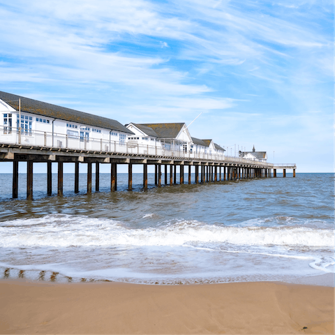 Eat fish and chips by the pier – it's a ten-minute walk from the apartment 