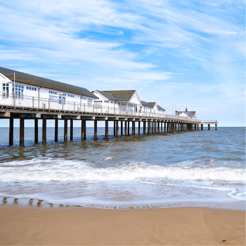 Eat fish and chips by the pier – it's a ten-minute walk from the apartment