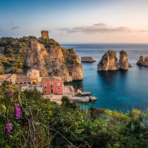 Head out and explore the beautiful Sicilian coastline nearby