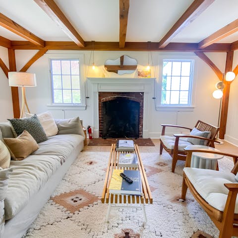 Spend cosy evenings gathered around the fire