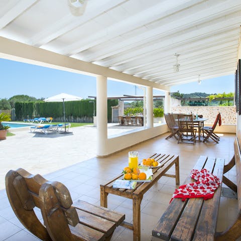 Sip your morning juice and soak up the peace and quiet of this tranquil location