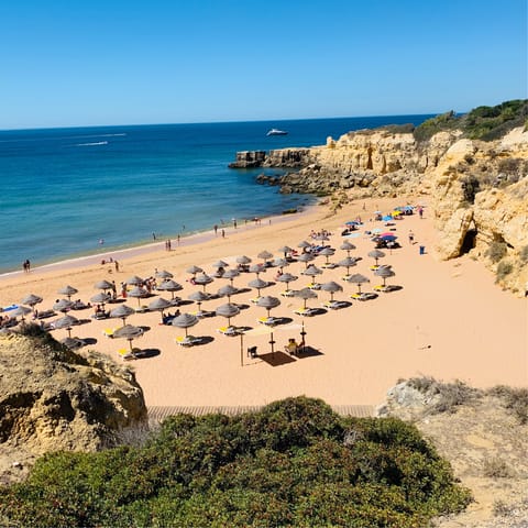 Lie back on the gorgeous golden coast of Praia da Falésia, just a short drive from your doorstep