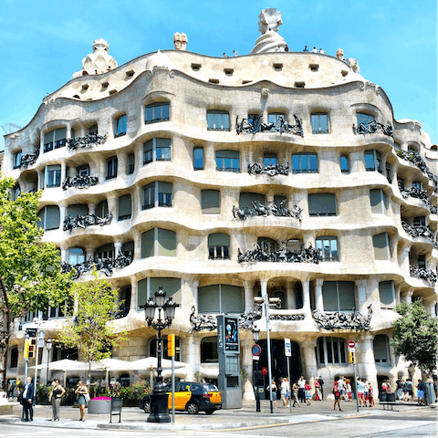 Take some snaps of Antoni Gaudí’s Casa Milà, a twenty-minute walk away