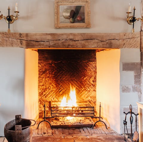 Light the fire and stay cosy under a blanket