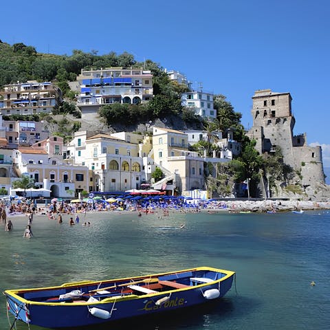 Soak up the sun from Il Duoglio Spiaggia, a short walk away 