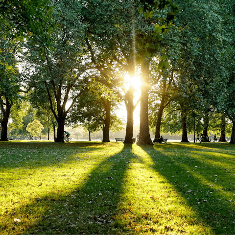 Take a stroll through Hyde Park, a short walk away