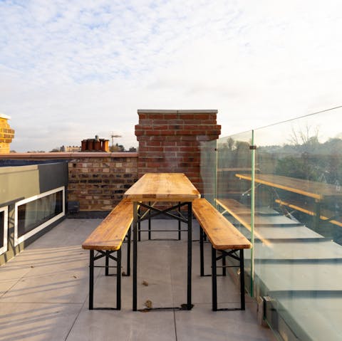 Sit up on the rooftop terrace during summer, and enjoy expansive views across the city