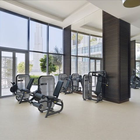 Work out and keep fit in the communal gym