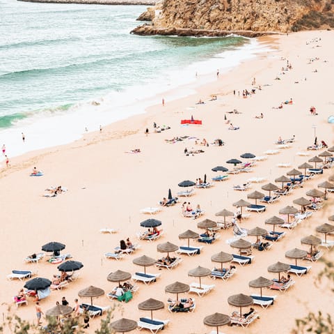 Soak up the almost guaranteed sunshine on Albufeira's wide sand beaches