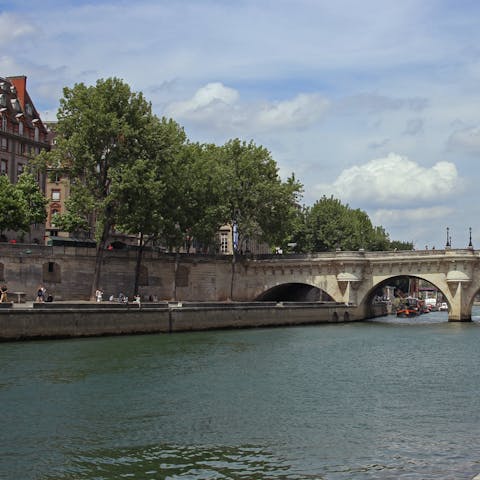 Have a stroll along the nearby River Seine on a sunny day