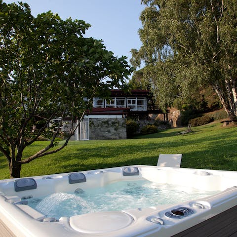 Indulge in a hot tub session after a day of watersports