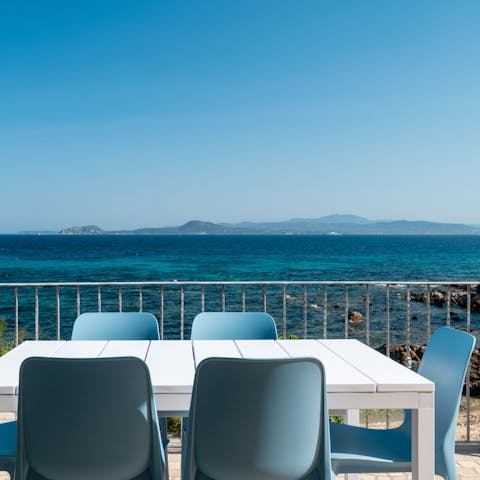 Enjoy some Italian culinary delights overlooking the Tyrrhenian Sea