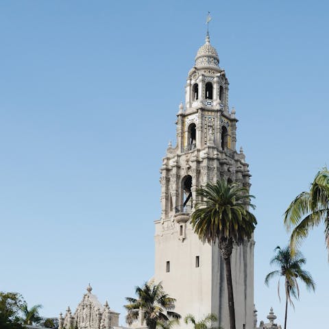 Visit Balboa Park and the museums, a twenty-two minute drive away