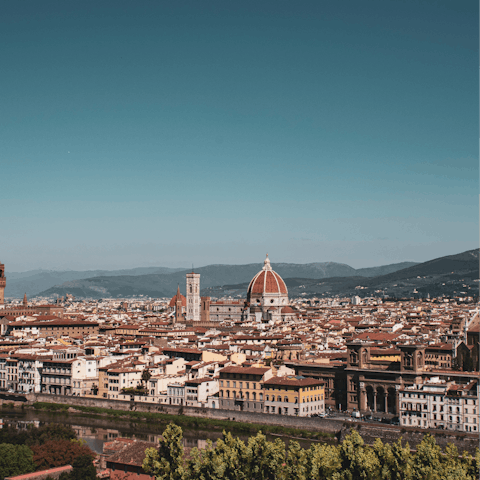 Take a day trip to Florence, just fifty-five minutes away