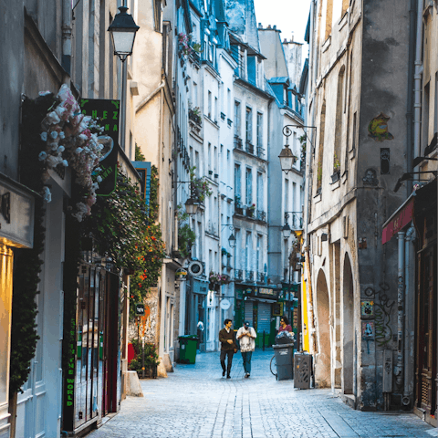 Browse the boutiques and artisan shops in nearby Le Marais