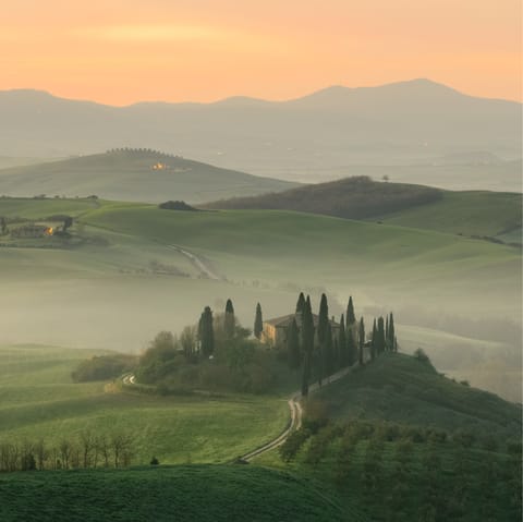Head out and explore the beautiful Tuscan countryside that surrounds the home