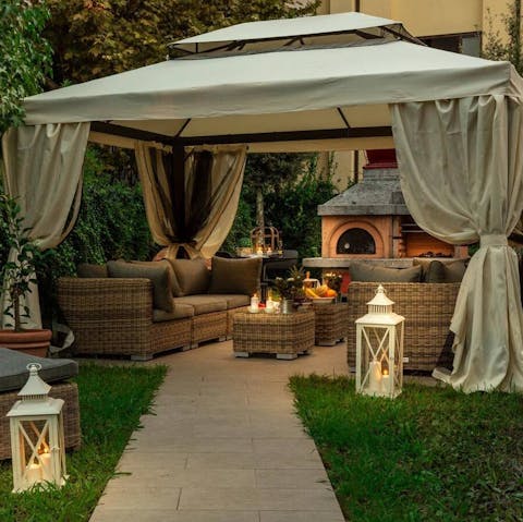 Sip a sundowner in the dreamy private garden 