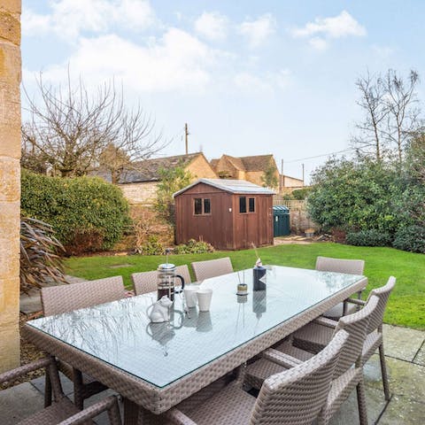 Take advantage of the glorious sunshine and enjoy barbecues in the garden