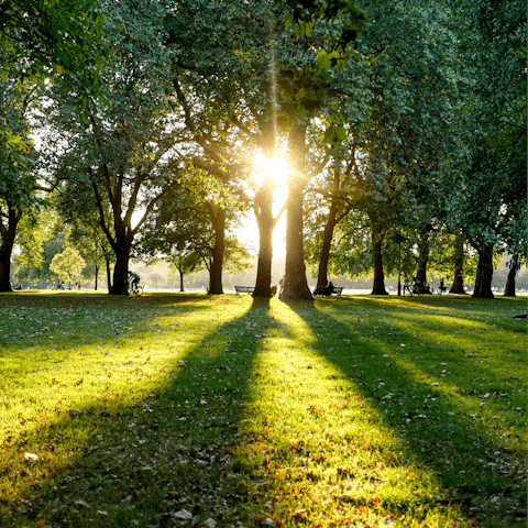 Begin your day with a jog around Hyde Park – it's right on your doorstep