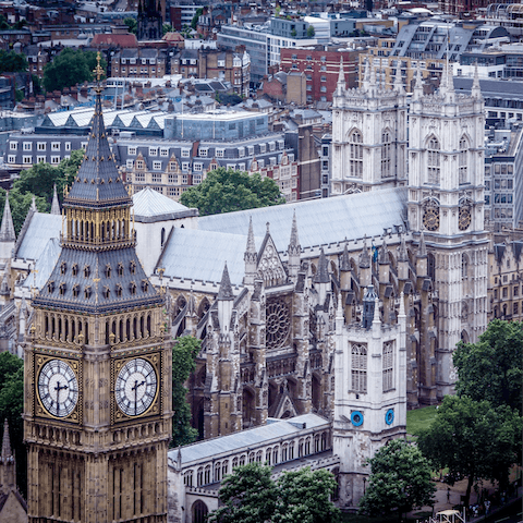 Enjoy being local to iconic sights like Big Ben and Westminster Abbey
