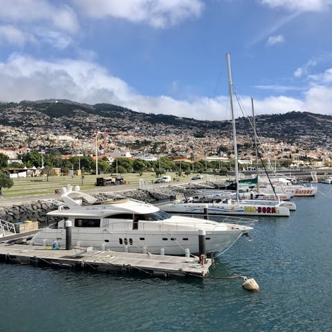 Stay in the heart of Funchal, just foot steps away from the harbour front