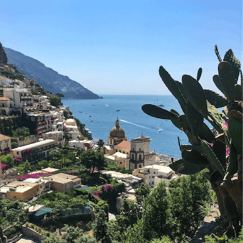 Lace up your hiking boots and tackle the Path of Gods – the 1700 steps to Positano begin right by the villa