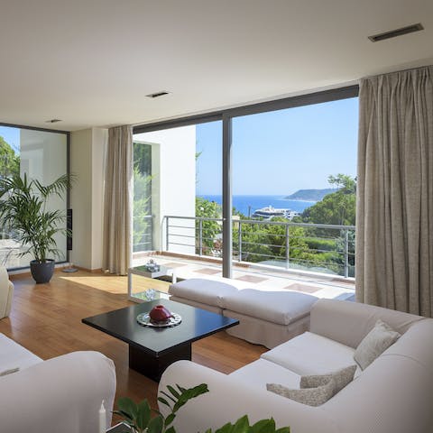 Look out over spectacular views from the living area