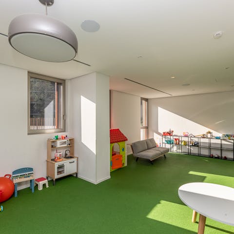 Bring your little ones to the on-site playroom, packed with children's toys